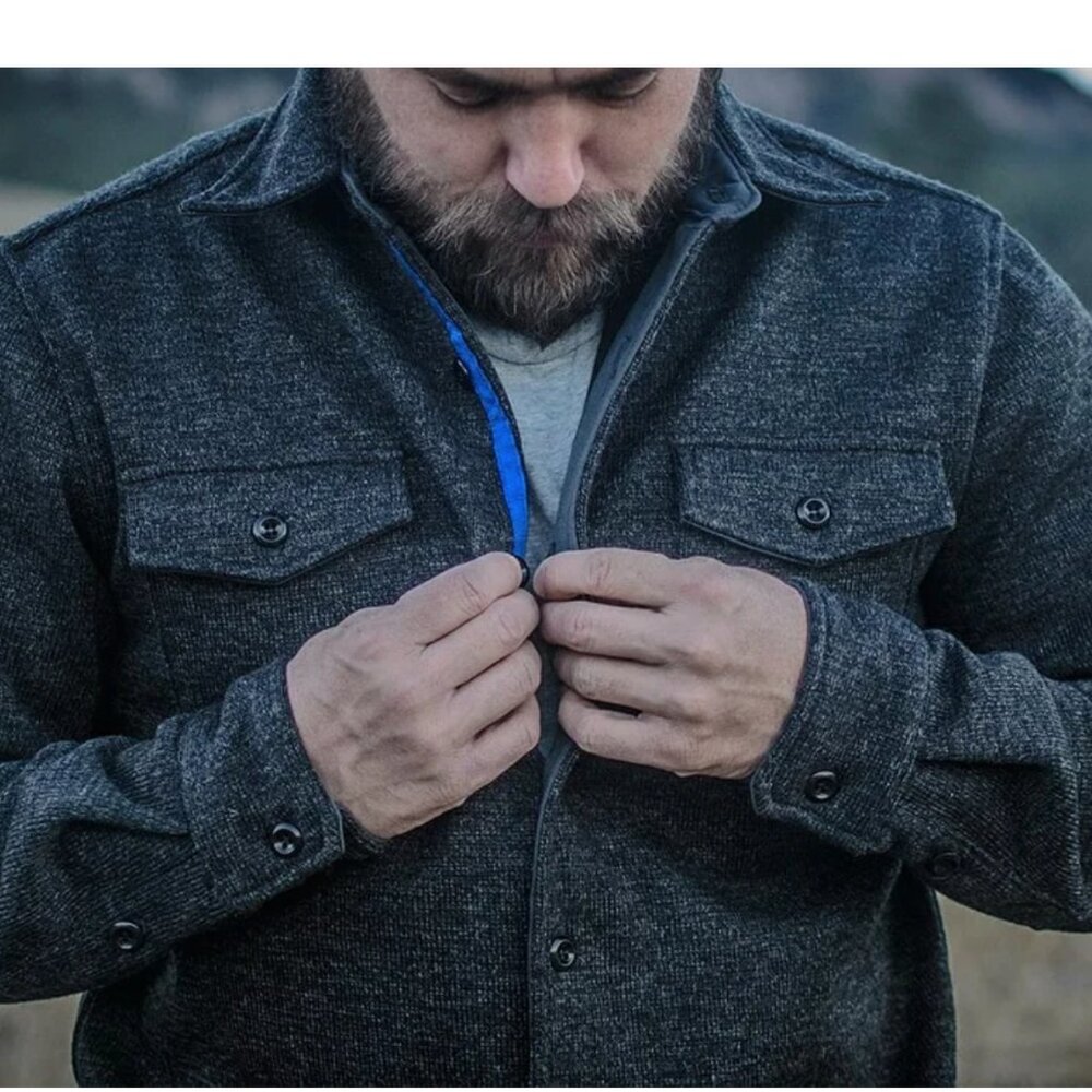 Edgevale North Coast Shirt Jacket Wool Blend Shacket Cabincore Huckberry sz S